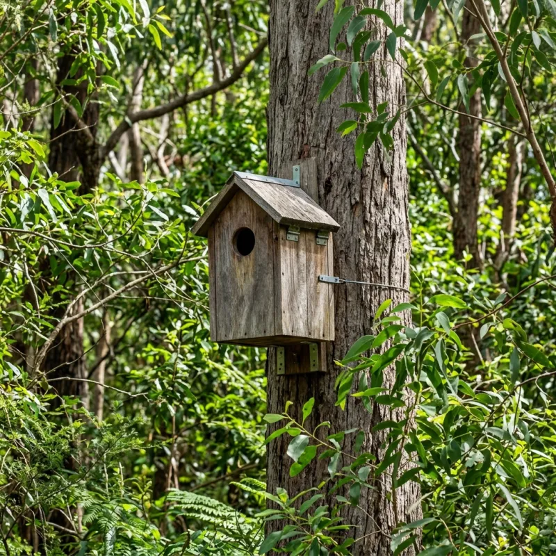 Animal nesting box installed as a humane alternative to a Warrandyte roof cavity
